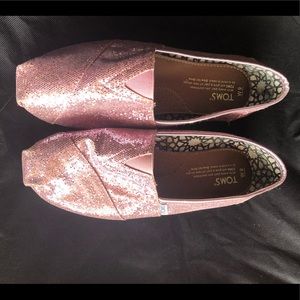 Pink glitter Toms